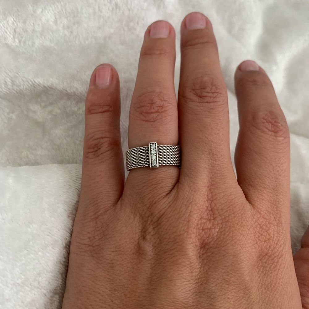 Tiffany & co somerset ring with diamonds size 5.5